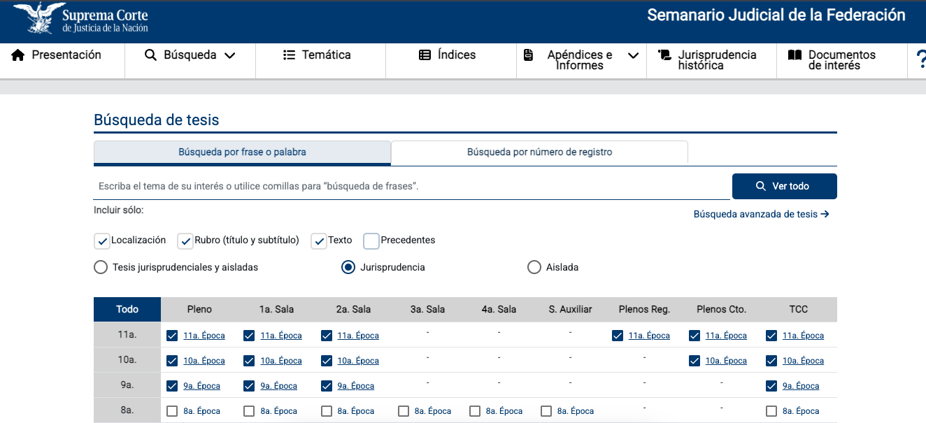 Semanario de jurisprudencias